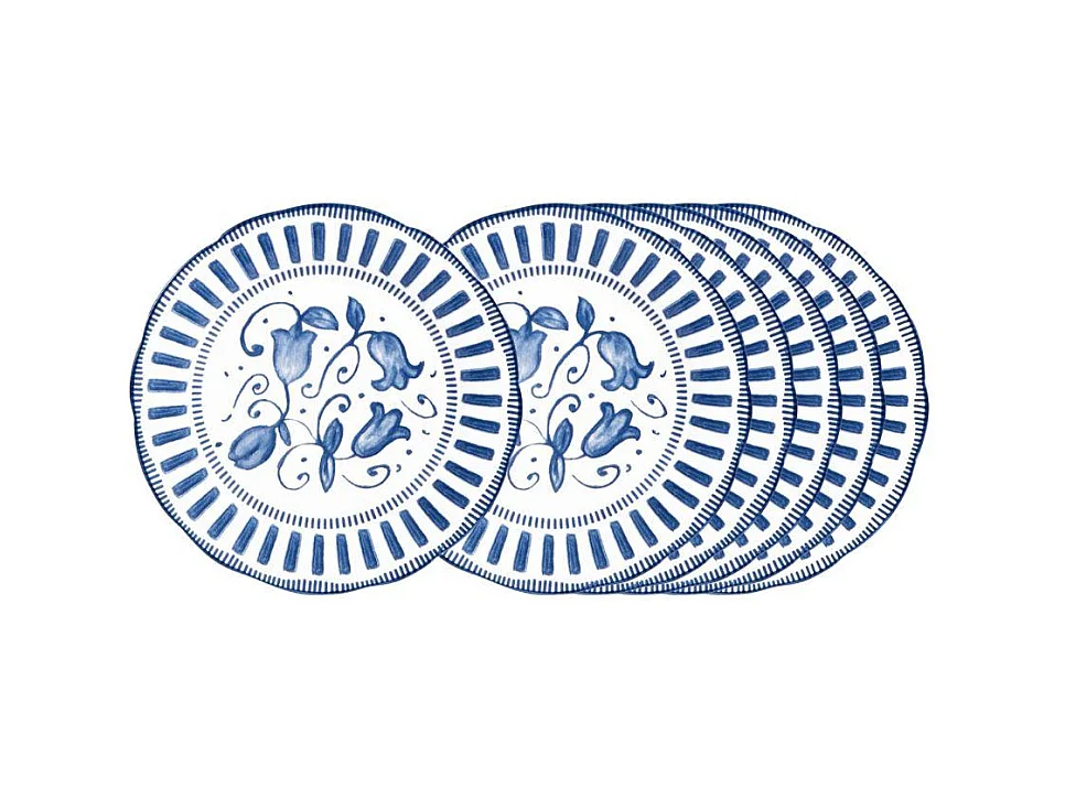 Assiette à dessert Napoli bleue 21 cm (lot de 6)