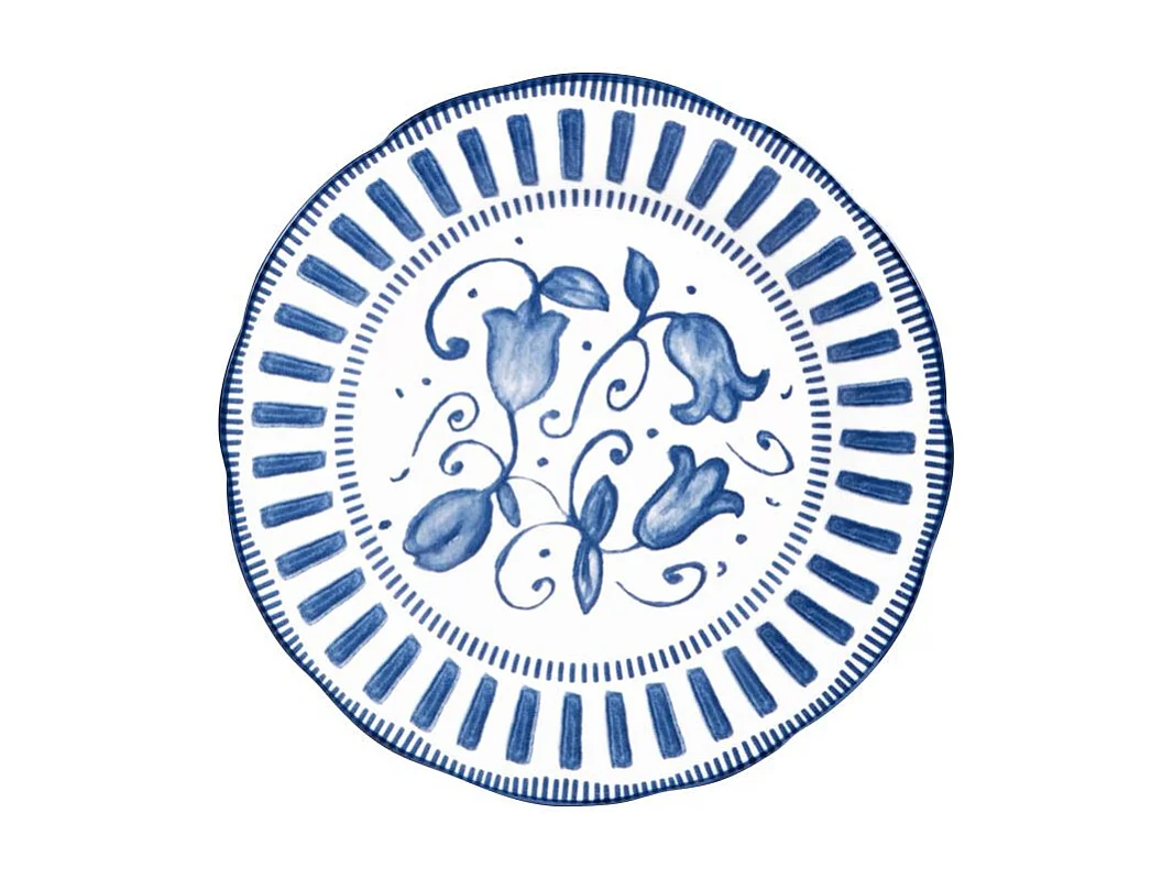 Assiette à dessert Napoli bleue 21 cm (lot de 6)