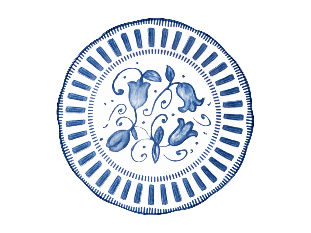 Assiette à dessert Napoli bleue 21 cm (lot de 6)