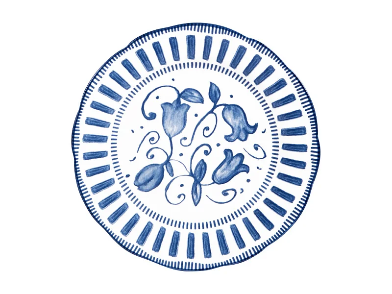 Assiette à dessert Napoli bleue 21 cm (lot de 6)