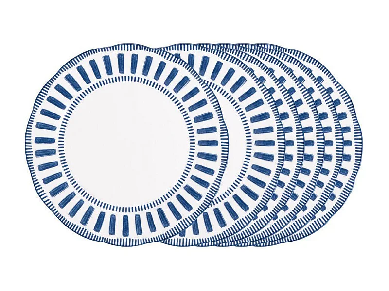 Assiette plate Napoli bleue 27 cm (lot de 6)