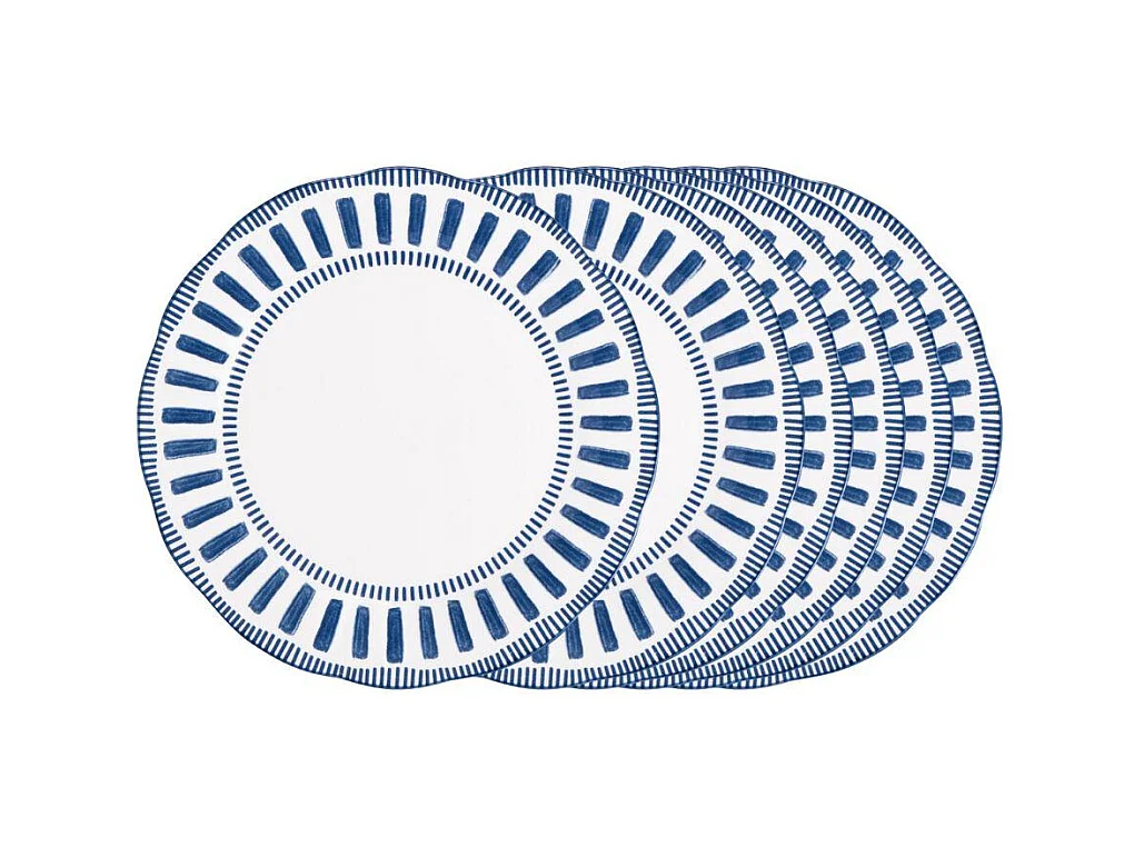 Assiette plate Napoli bleue 27 cm (lot de 6)