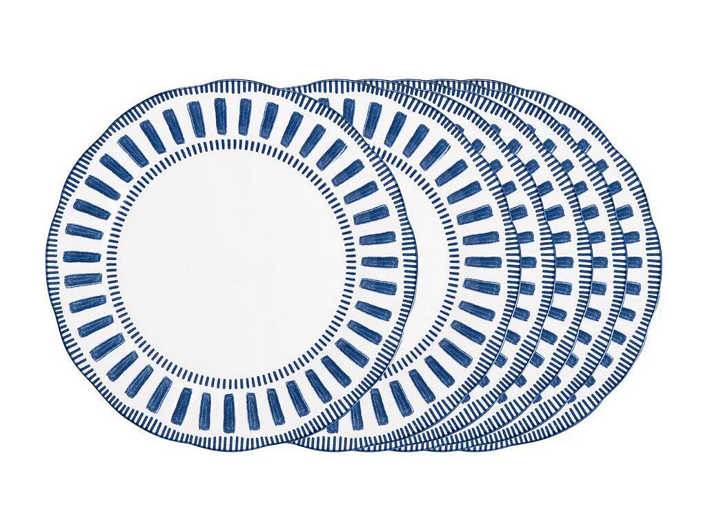 Assiette plate Napoli bleue 27 cm (lot de 6)