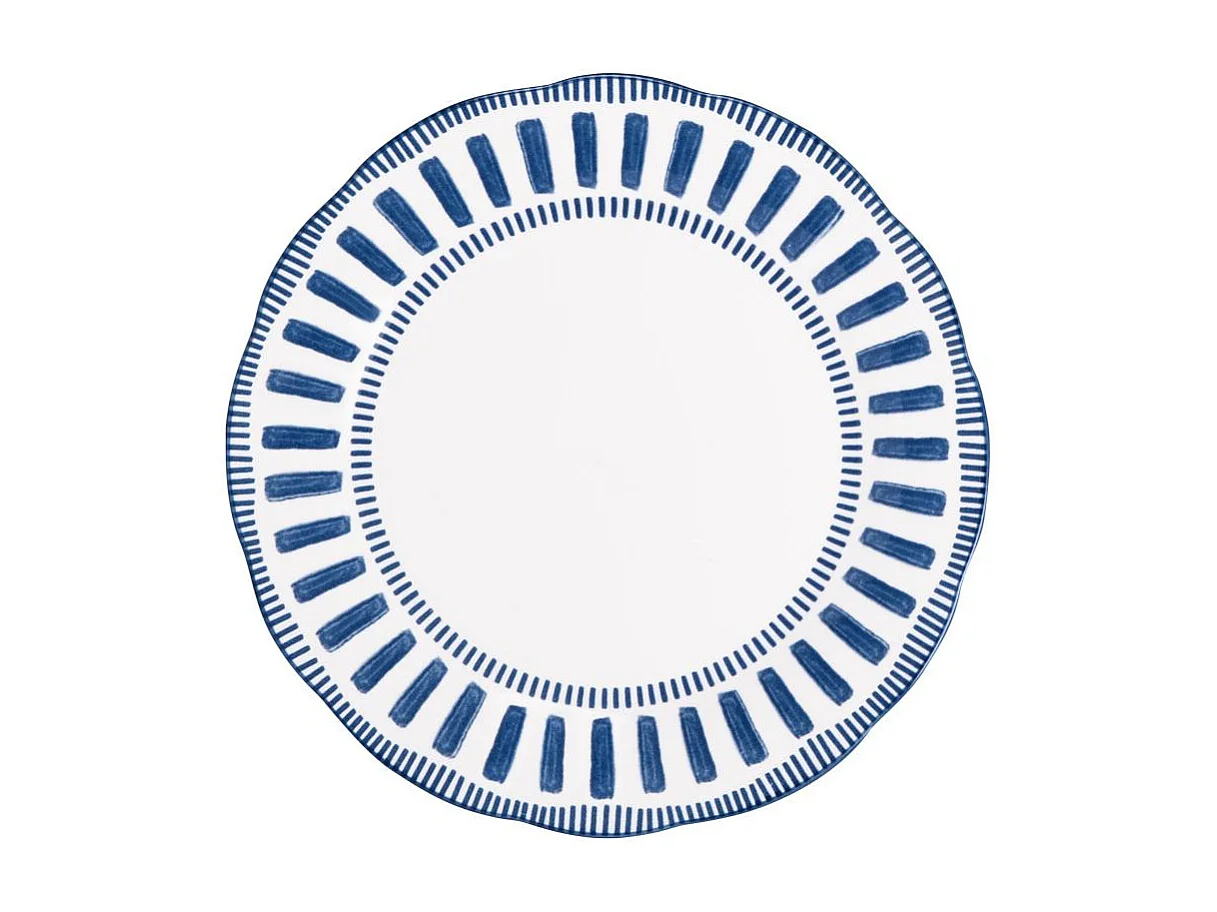 Assiette creuse Napoli bleue 22 cm (lot de 6)
