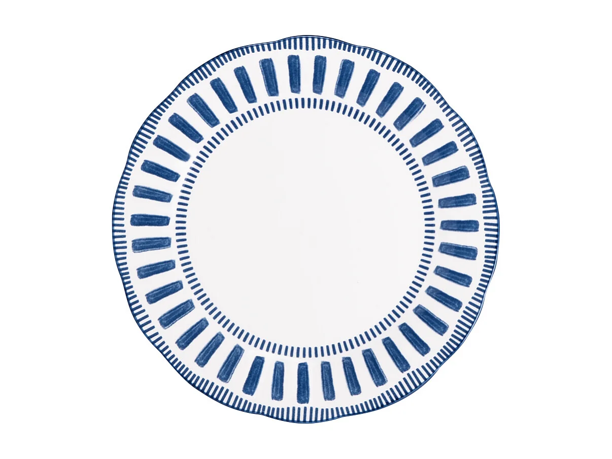 Assiette creuse Napoli bleue 22 cm (lot de 6)