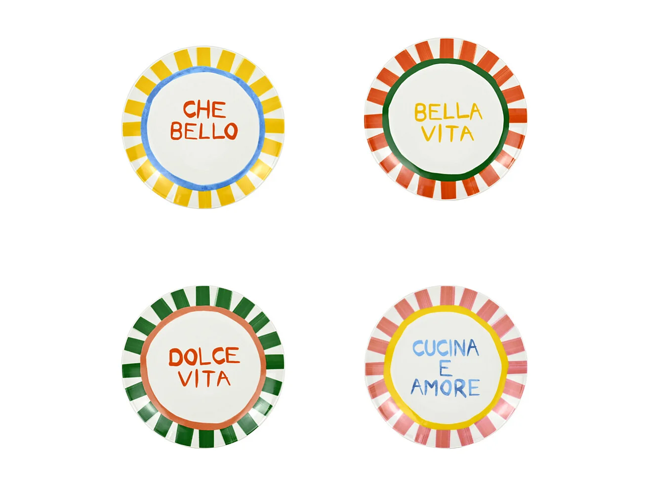 Set de 4 assiettes à dessert Dolce Vita 19 cm