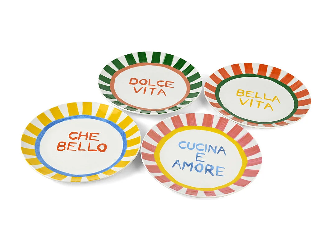 Set de 4 assiettes à dessert Dolce Vita 19 cm