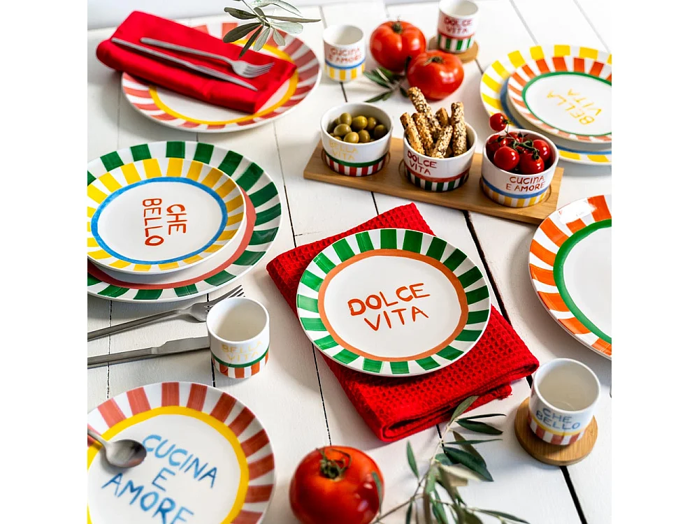 Set de 4 assiettes à dessert Dolce Vita 19 cm