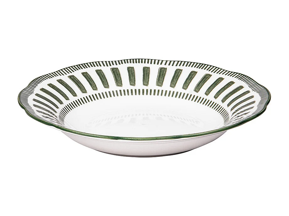 Assiette creuse Napoli verte 22 cm (lot de 6)