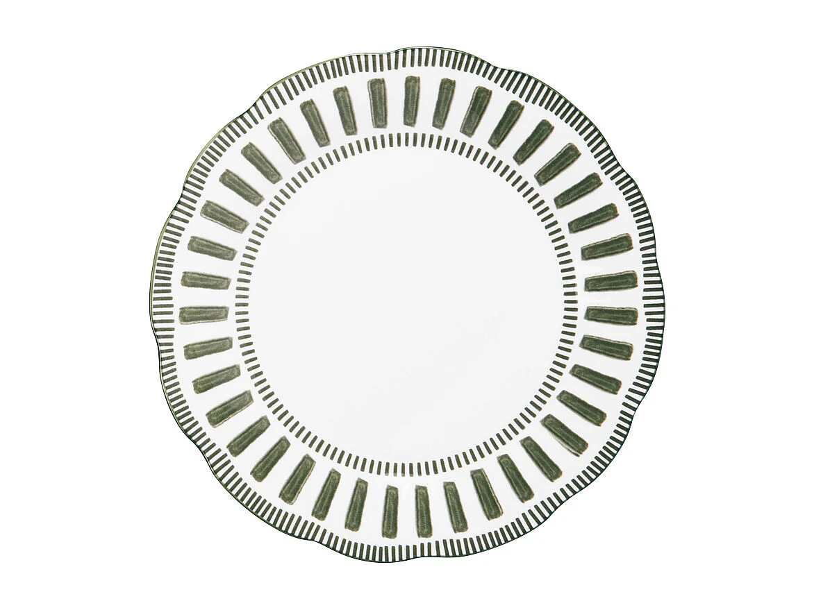 Assiette creuse Napoli verte 22 cm (lot de 6)