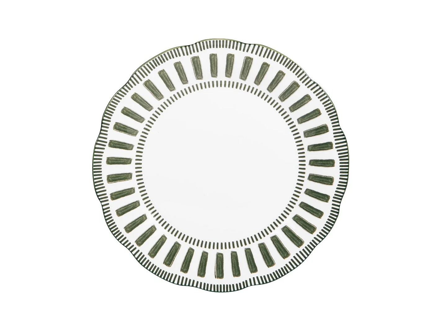 Assiette plate Napoli verte 27 cm (lot de 6)