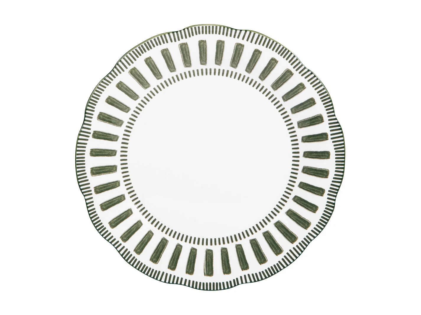 Assiette plate Napoli verte 27 cm (lot de 6)