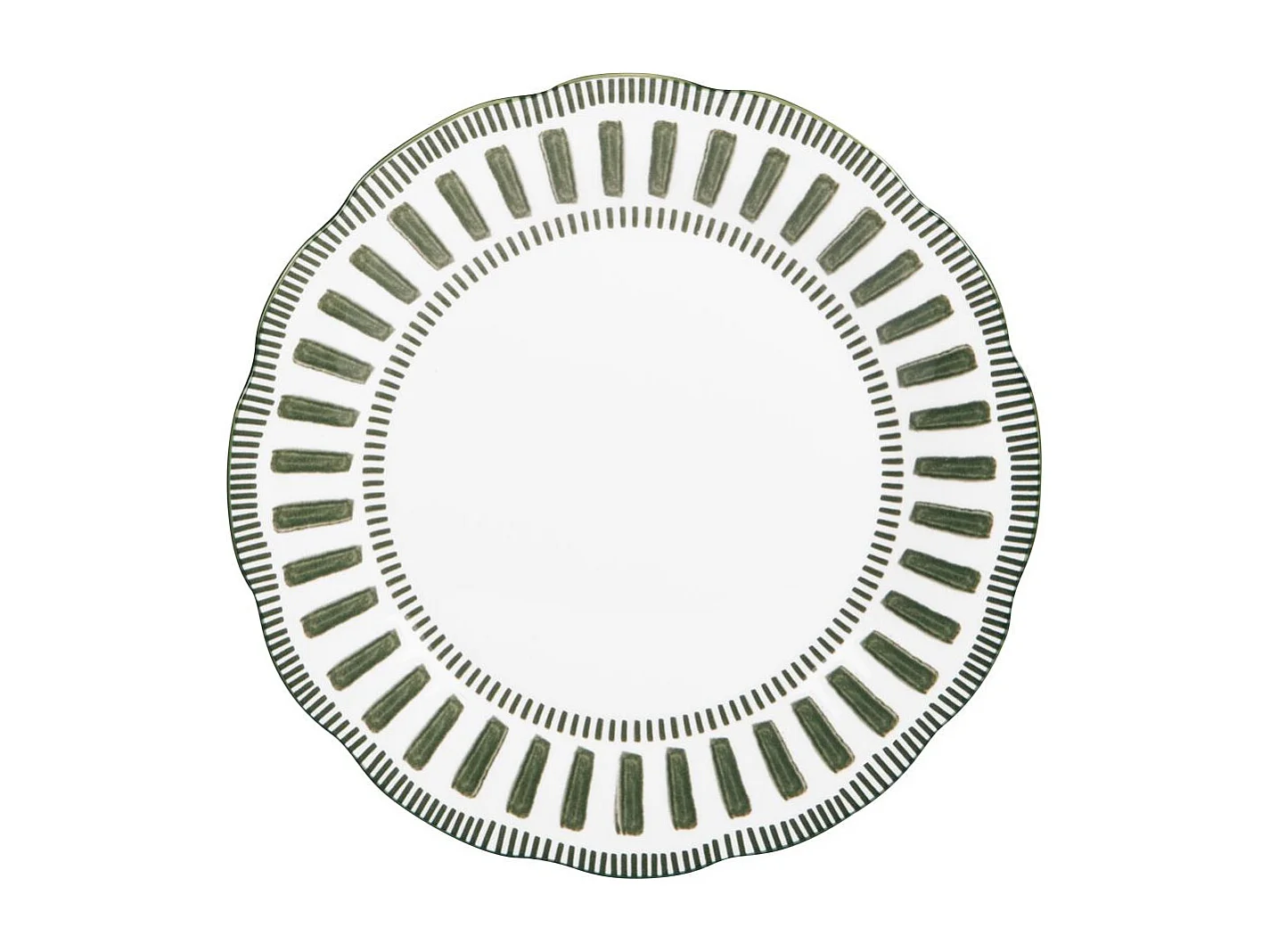 Assiette plate Napoli verte 27 cm (lot de 6)