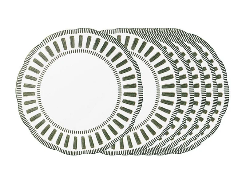 Assiette plate Napoli verte 27 cm (lot de 6)