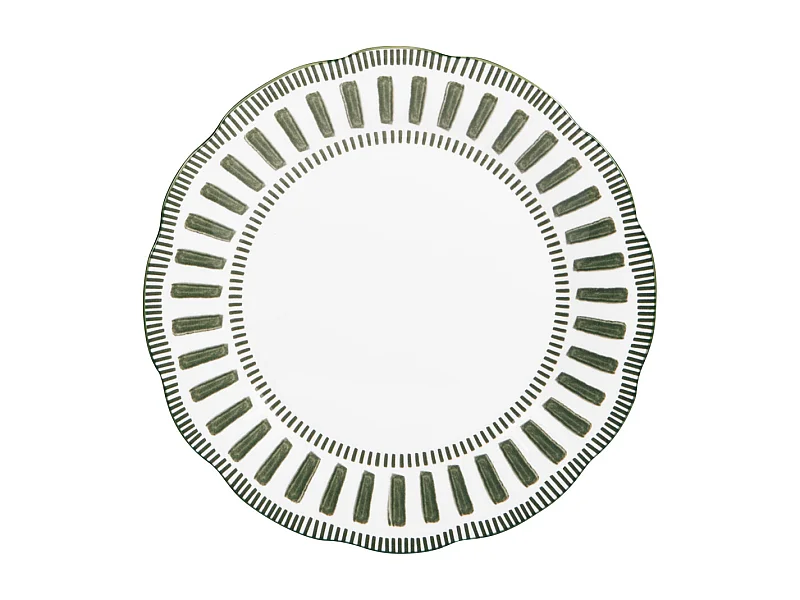 Assiette plate Napoli verte 27 cm (lot de 6)