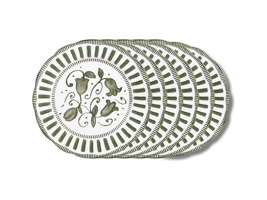 Assiette à dessert Napoli verte 21 cm (lot de 6)