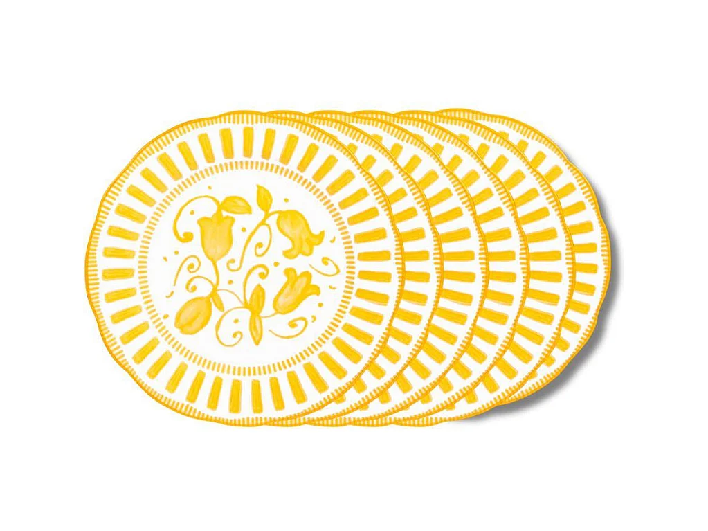 Assiette à dessert Napoli jaune 21 cm (lot de 6)