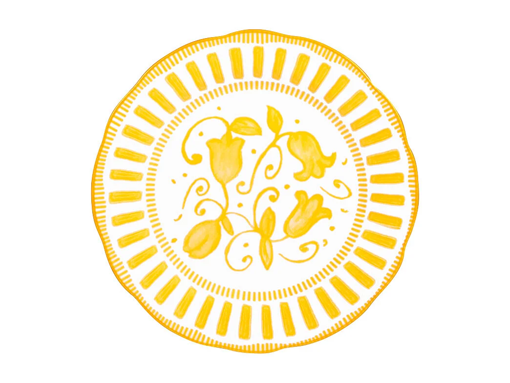 Assiette à dessert Napoli jaune 21 cm (lot de 6)