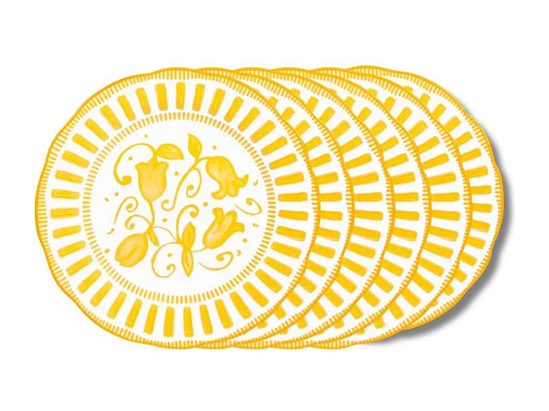 Assiette à dessert Napoli jaune 21 cm (lot de 6)