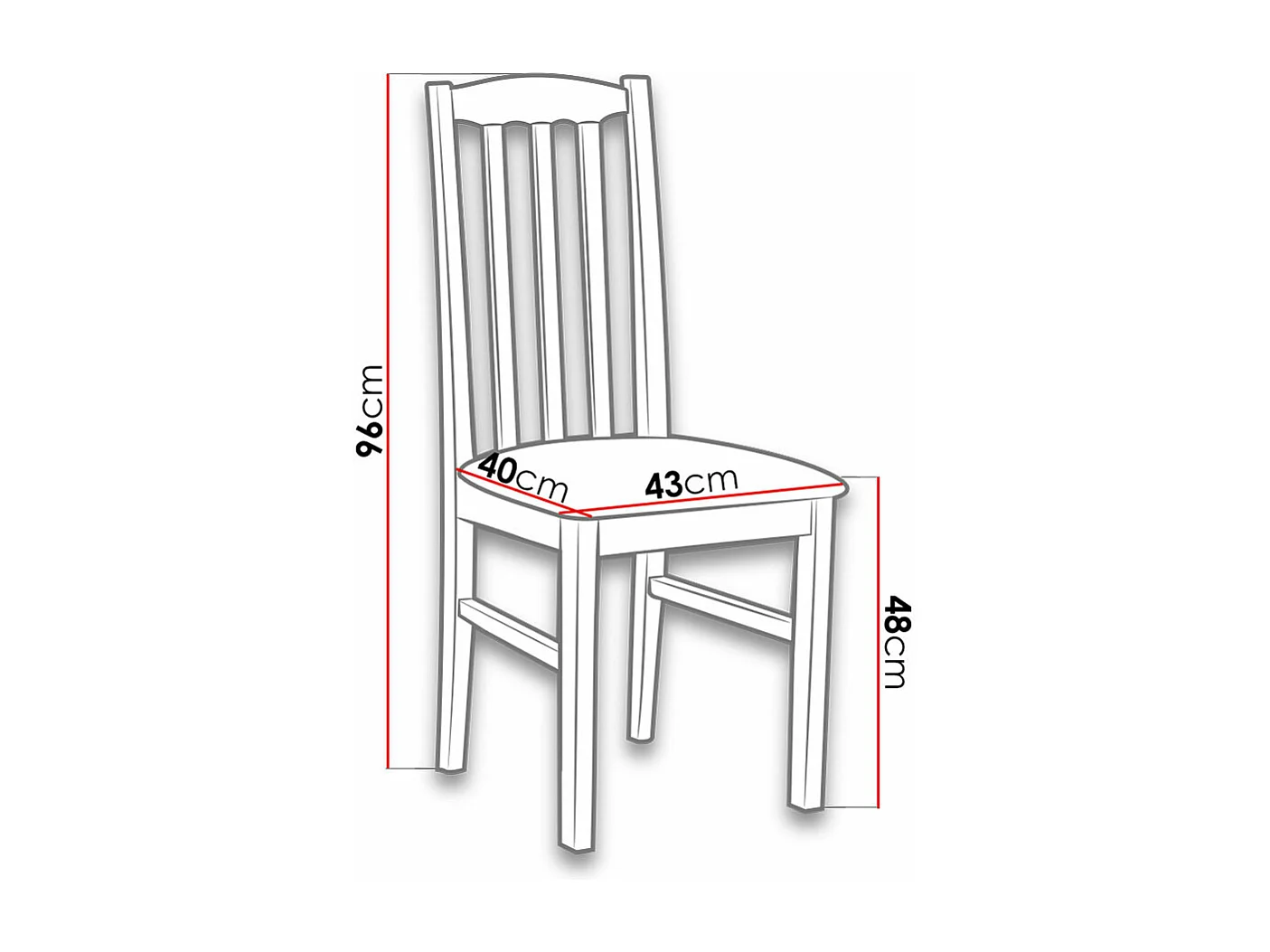 Silla Victorville 366, Nogal|Marrón, 96x43x40cm, Tapiz, De madera