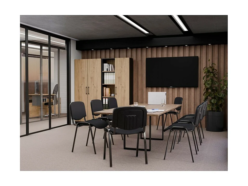 OIN – Silla de conferencia – Hasta 120 kg – Negra