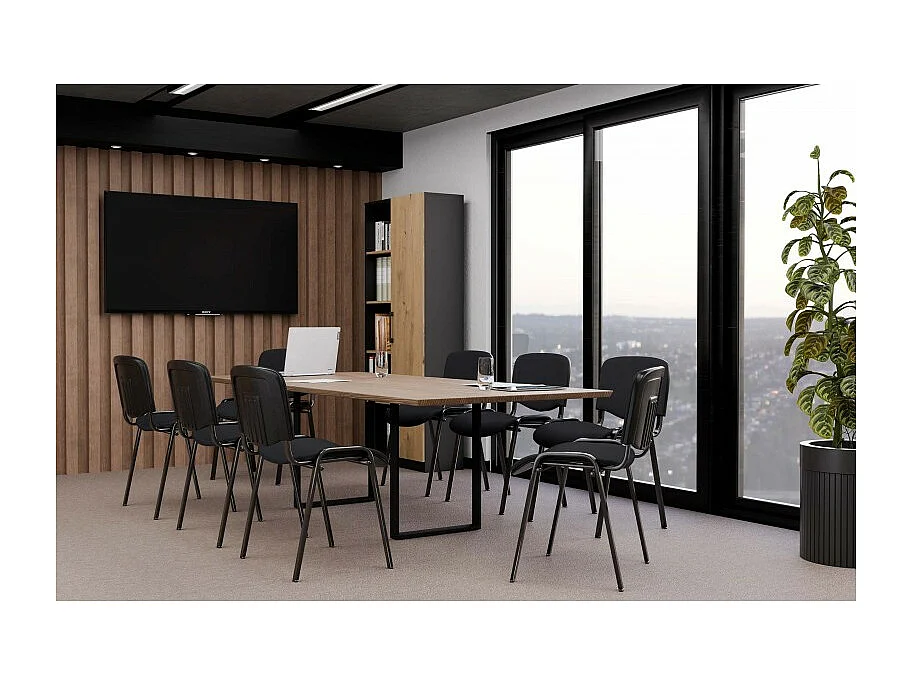 OIN – Silla de conferencia – Hasta 120 kg – Negra