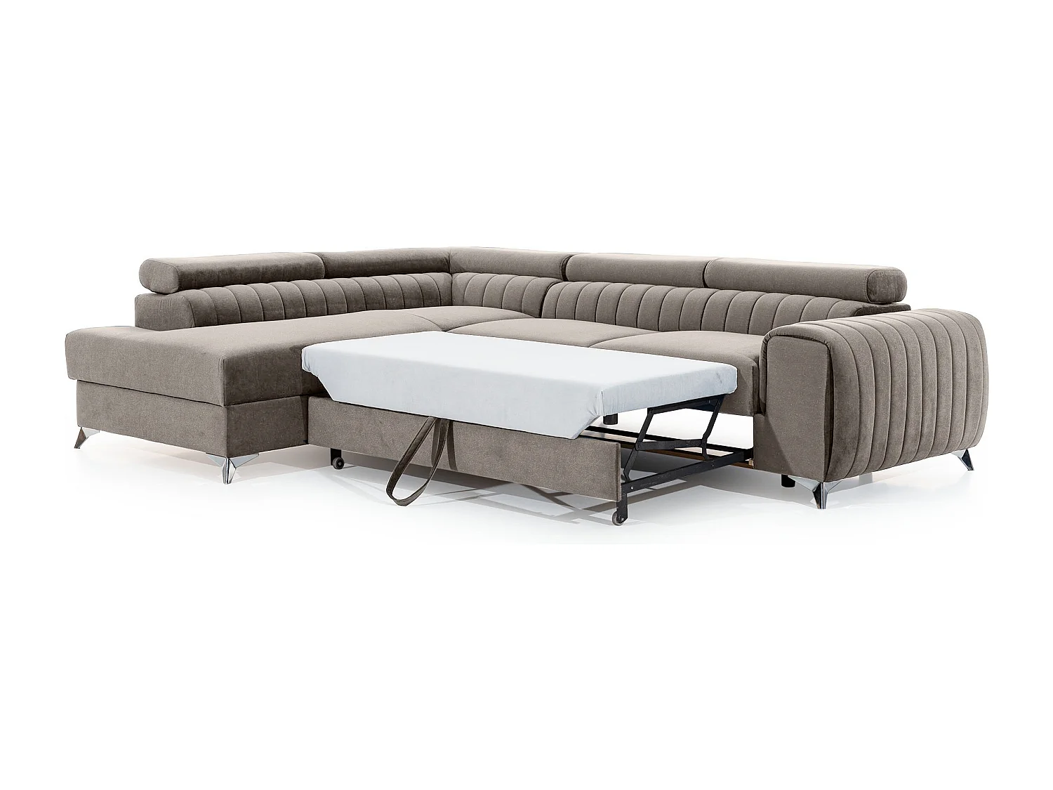 Ecksofa Genova L/Stoffbezug/Beige