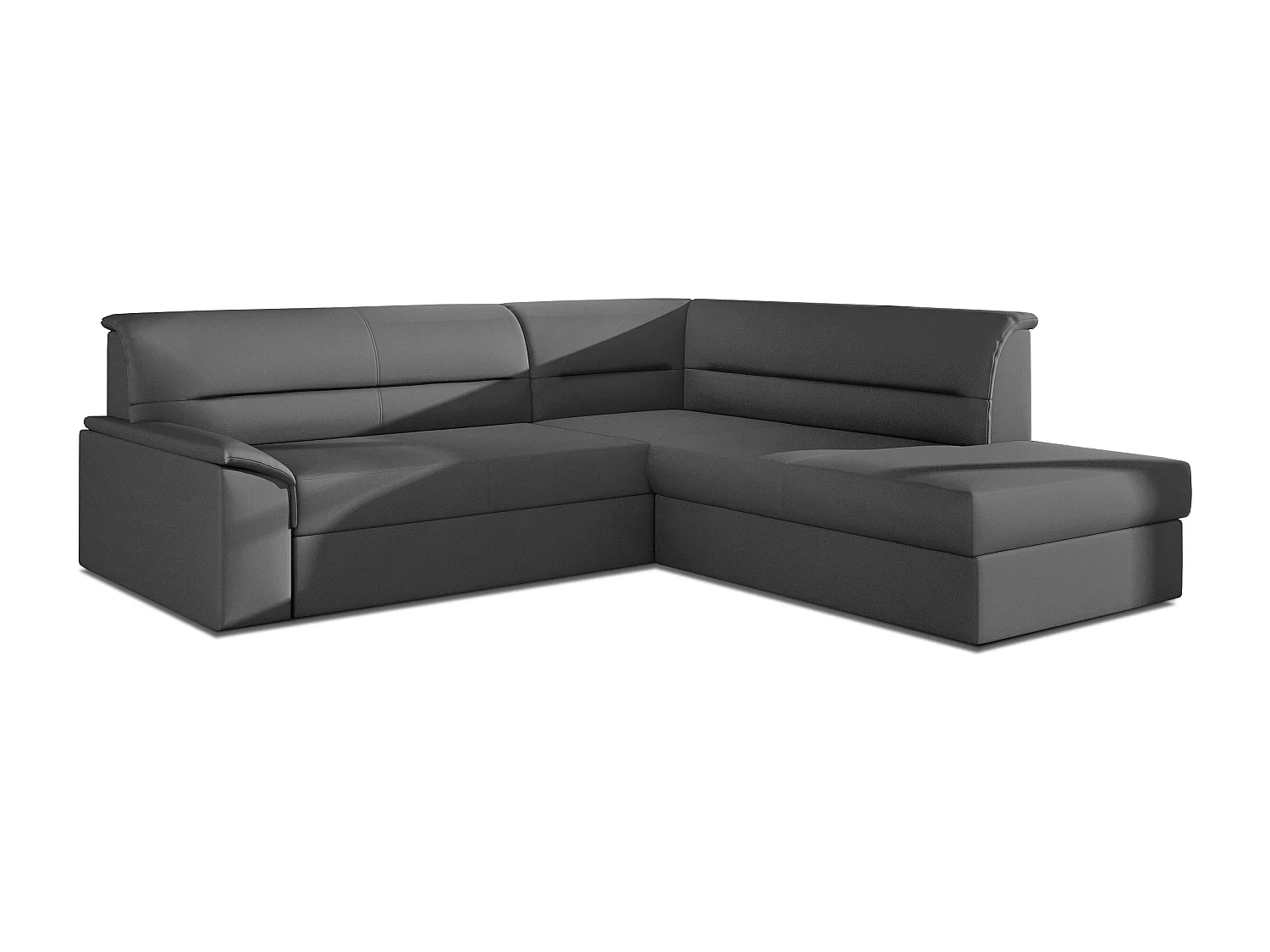 Ecksofa Lusio R/Stoffbezug/Grau