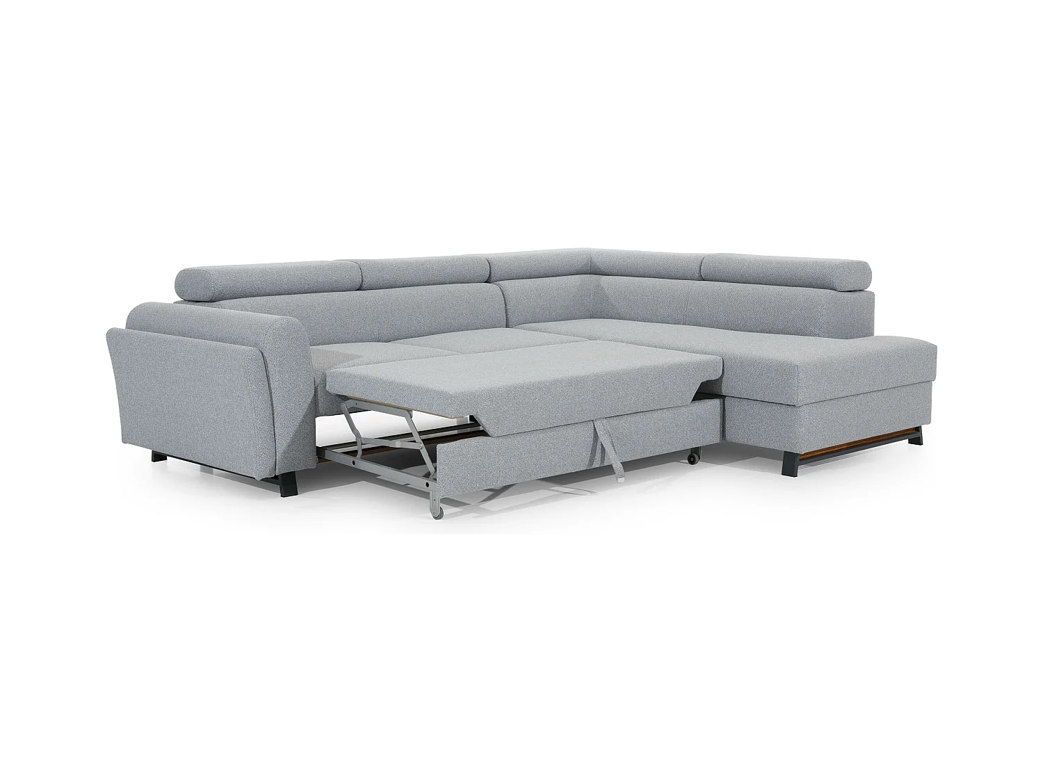 Divano angolare Nestro R/rivestimento in tessuto/blu