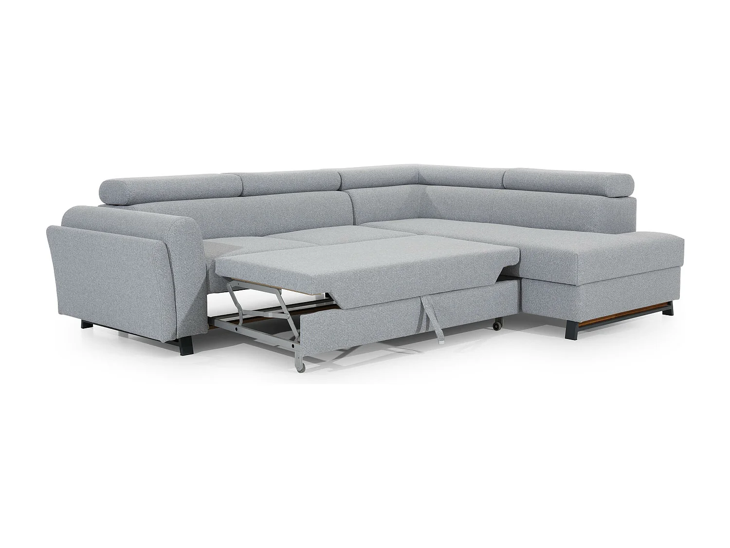 Divano angolare Nestro R/rivestimento in tessuto/blu