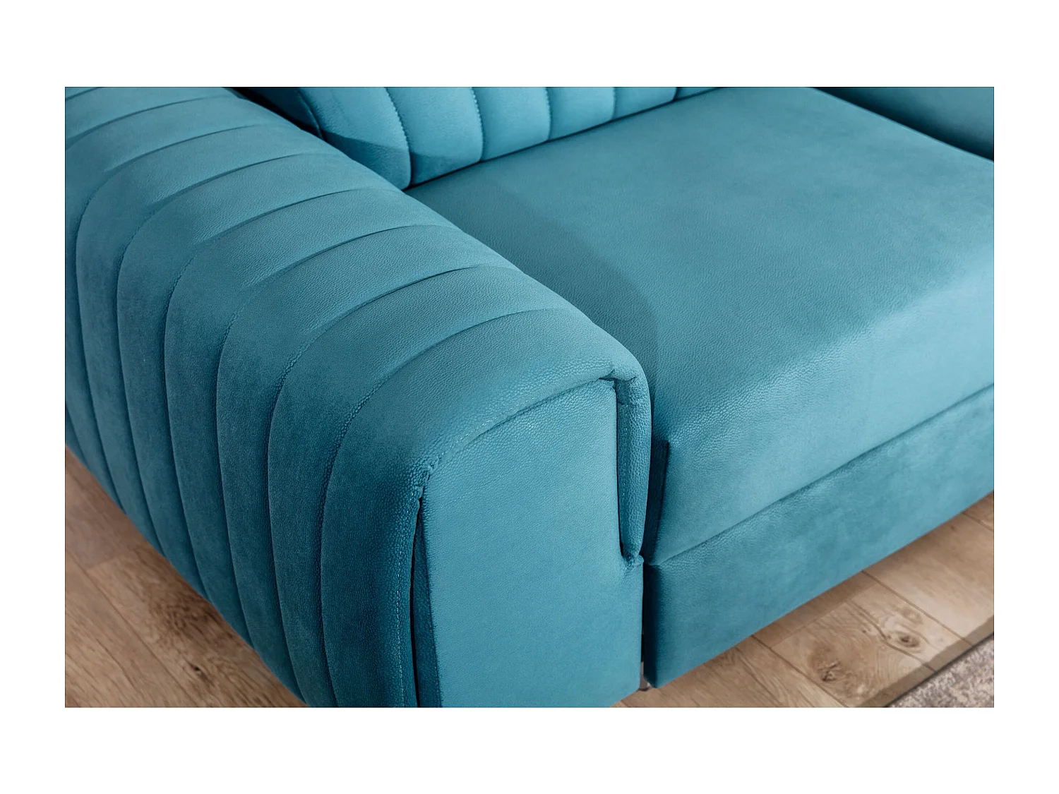 Ecksofa Genova L/Stoffbezug/Blau