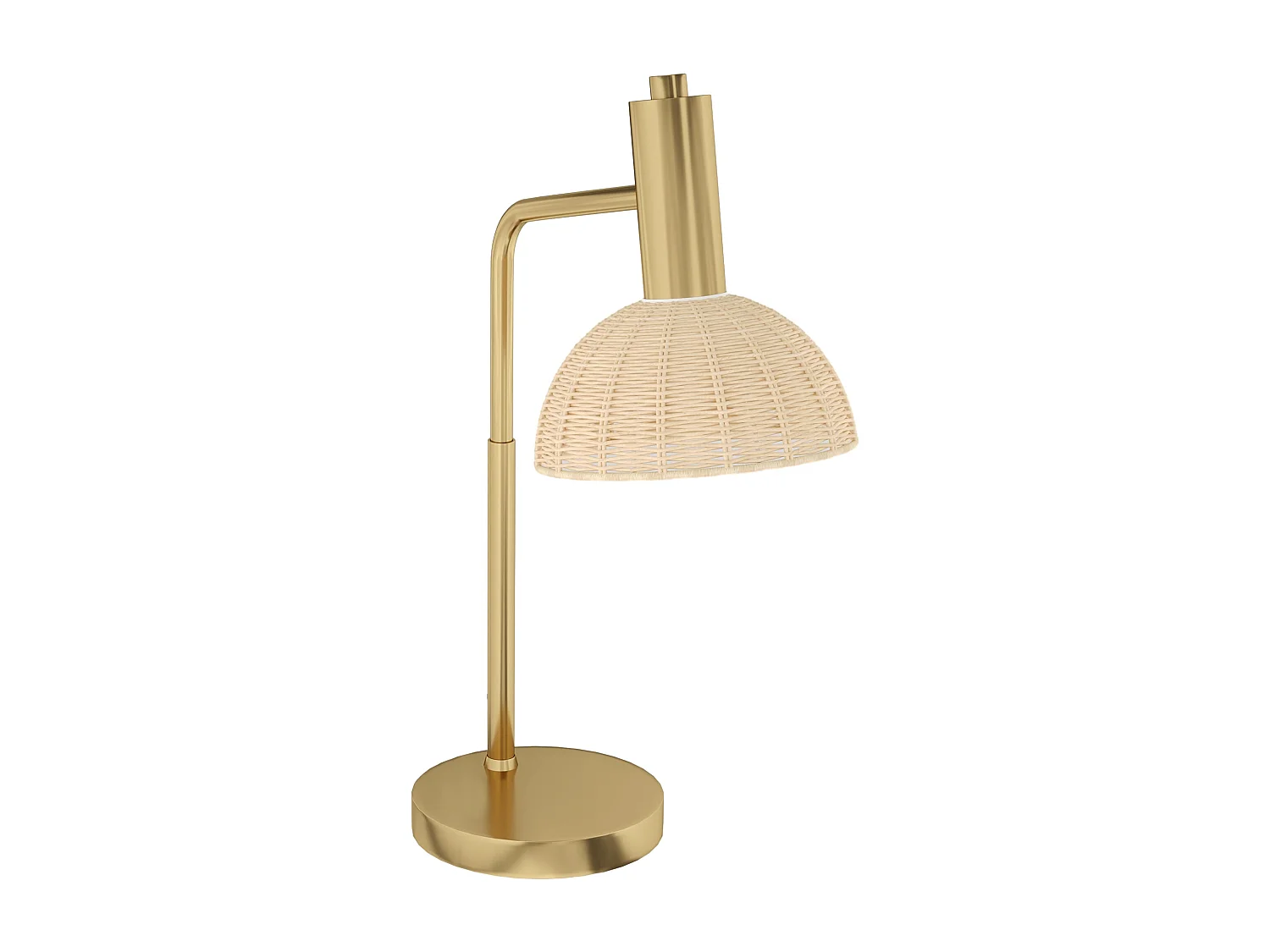 Lampe de table en métal, d18,5cm×h35cm, beige