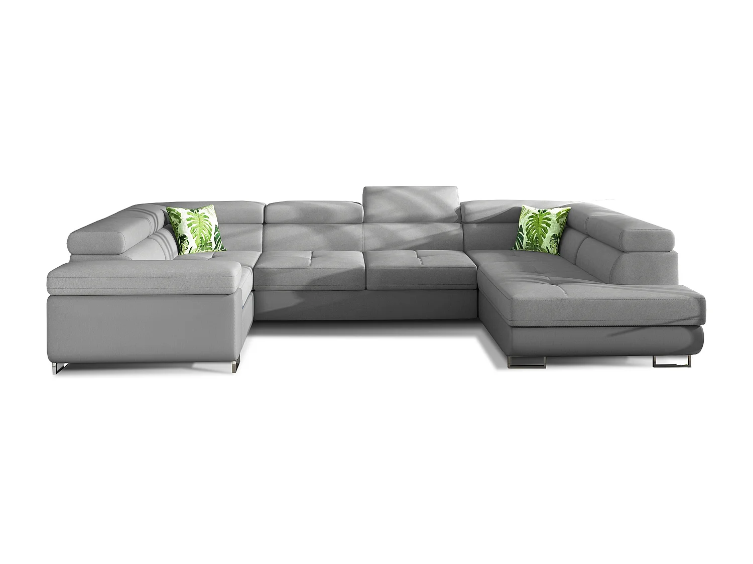 Divano d'angolo Otto R/Tessuto/Grigio