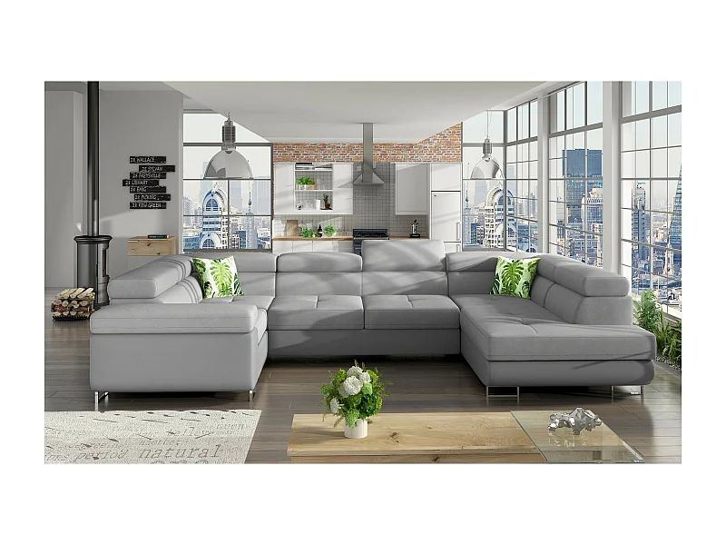 Ecksofa Otto R/Stoffbezug/Grau