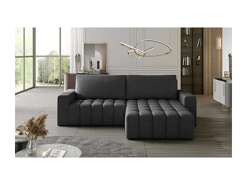 Divano angolare Stelvino R/rivestimento in tessuto/antracite
