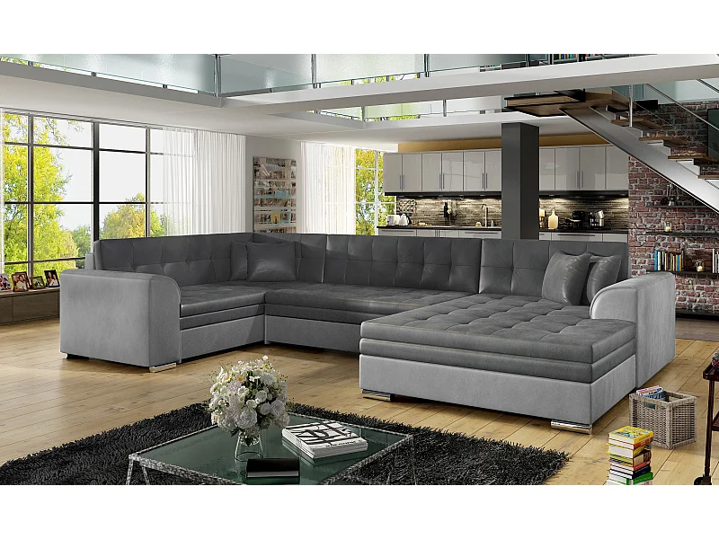 Canapé Corner Olio UR/Tissu/Gris