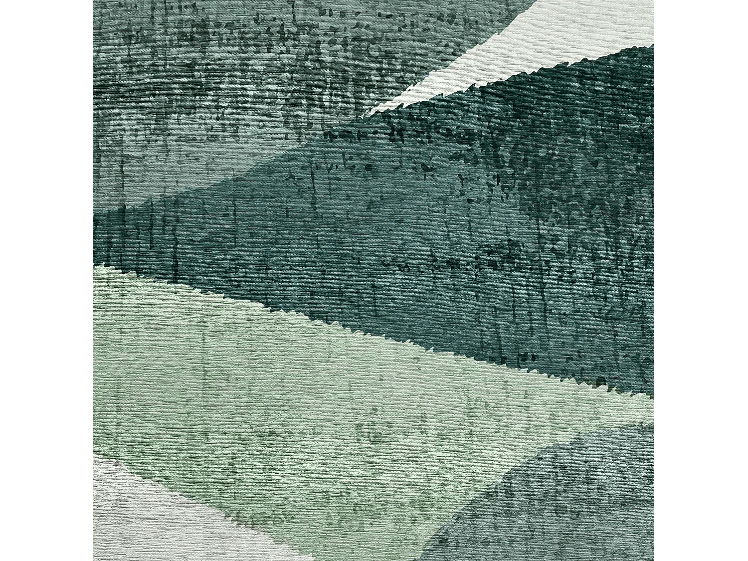 Tapis chenille rectangulaire en polyester à poils courts vert