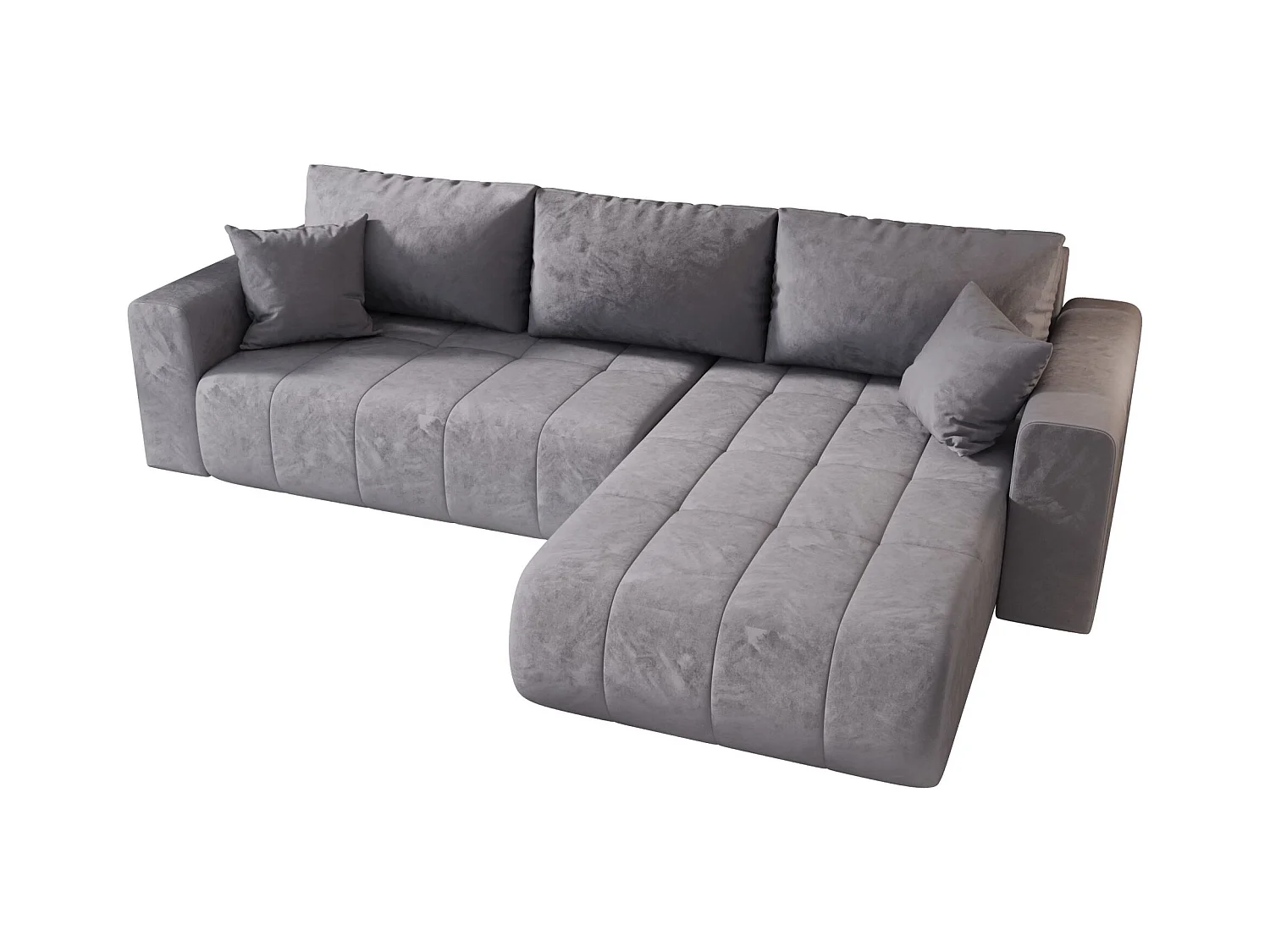 ECKSOFA mit Schlaffunktion MILO Monolith 70 Hellblau Rechts L-Form Sofa mit Stauraum Bettkasten Wohnzimmersofa Couch Sofa Bettsofa Bettkasten Bettcouch
