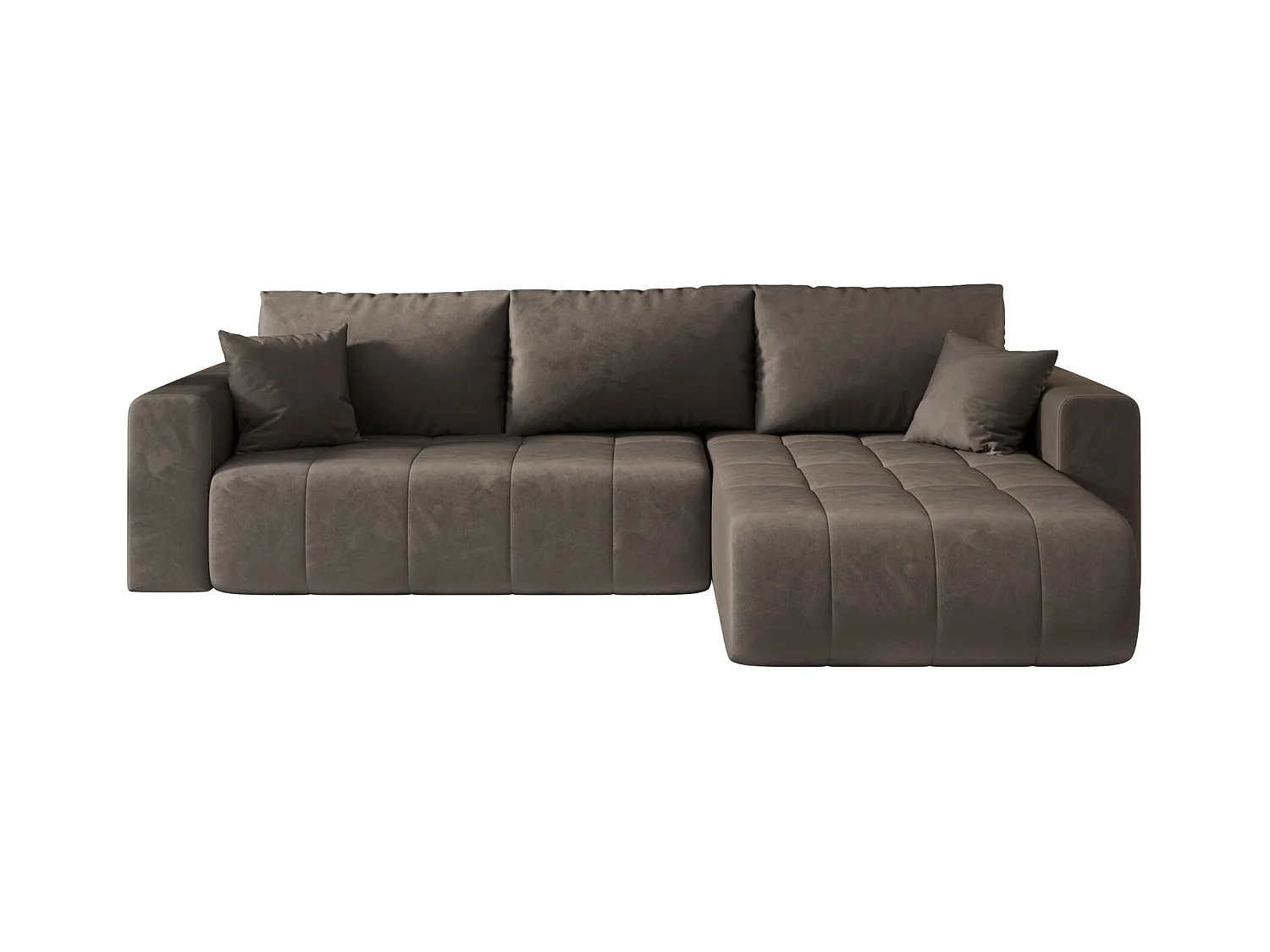 ECKSOFA mit Schlaffunktion MILO Monolith 15 Braun Rechts L-Form Sofa mit Stauraum Bettkasten Wohnzimmersofa Couch Sofa Bettsofa Bettkasten Bettcouch
