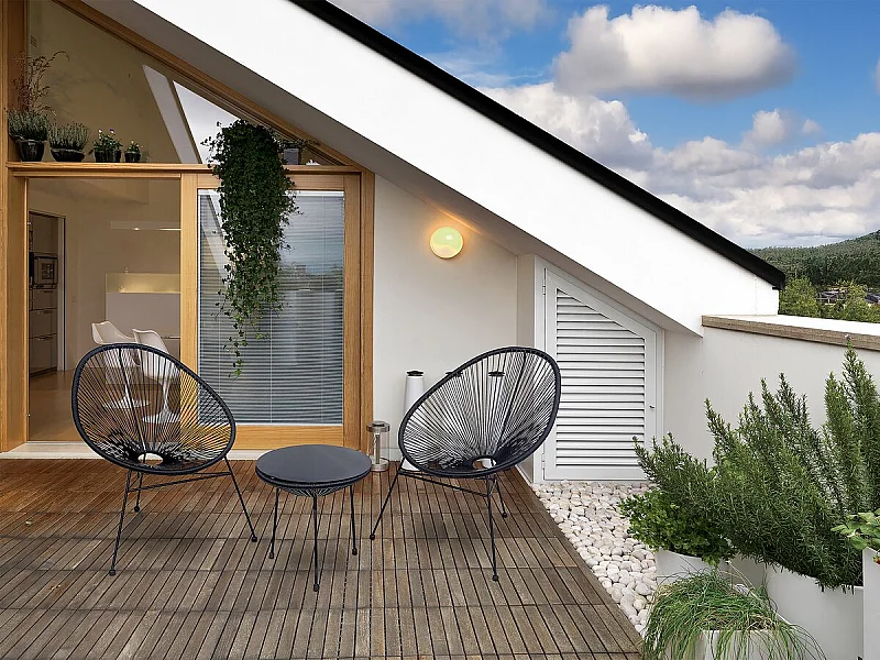 Conjunto de jardim Acapulco em metal "Odea" - 2 lugares - Preto