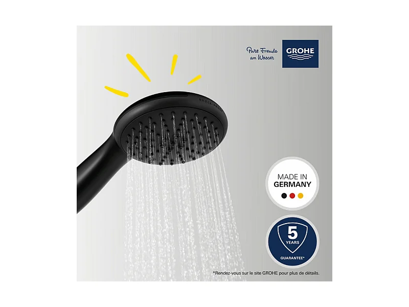 Douchette 2 jets GROHE Vitalio Start 110 Noir