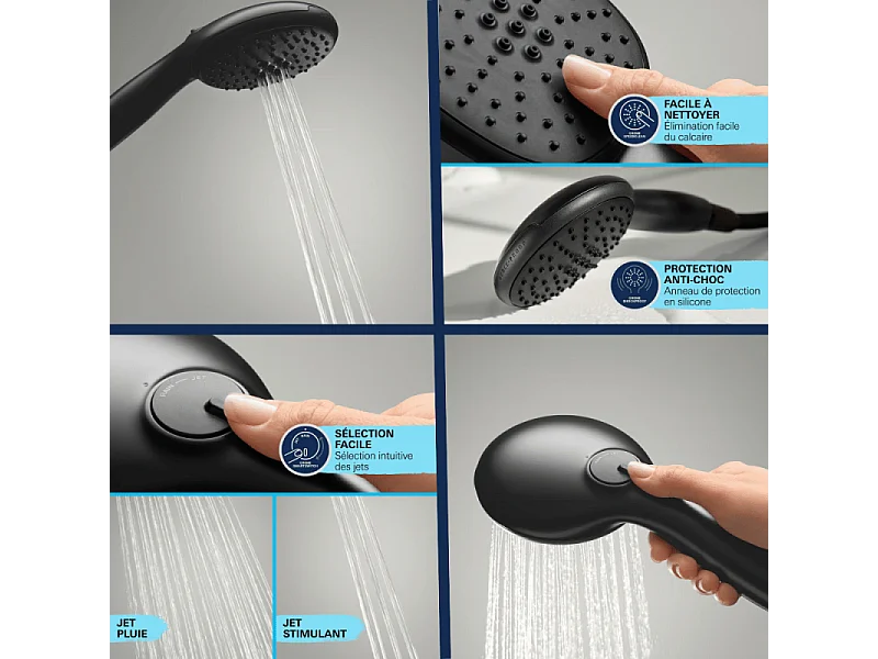 Douchette 2 jets GROHE Vitalio Start 110 Noir