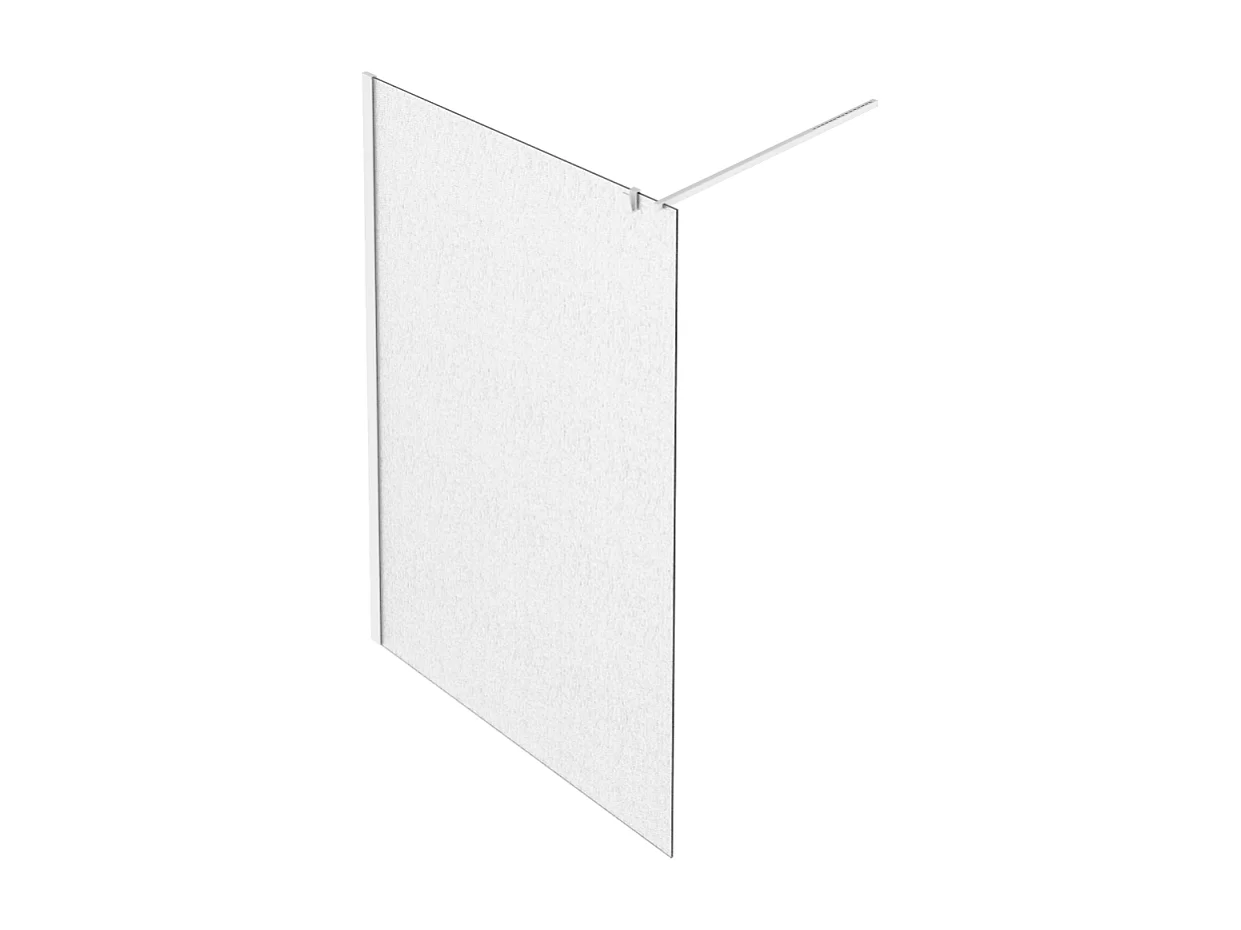 Paroi de douche JACOB DELAFON Contra textile 100cm + kit profilé Blanc mat