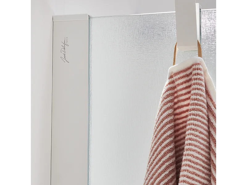 Paroi de douche JACOB DELAFON Contra textile 100cm + kit profilé Blanc mat