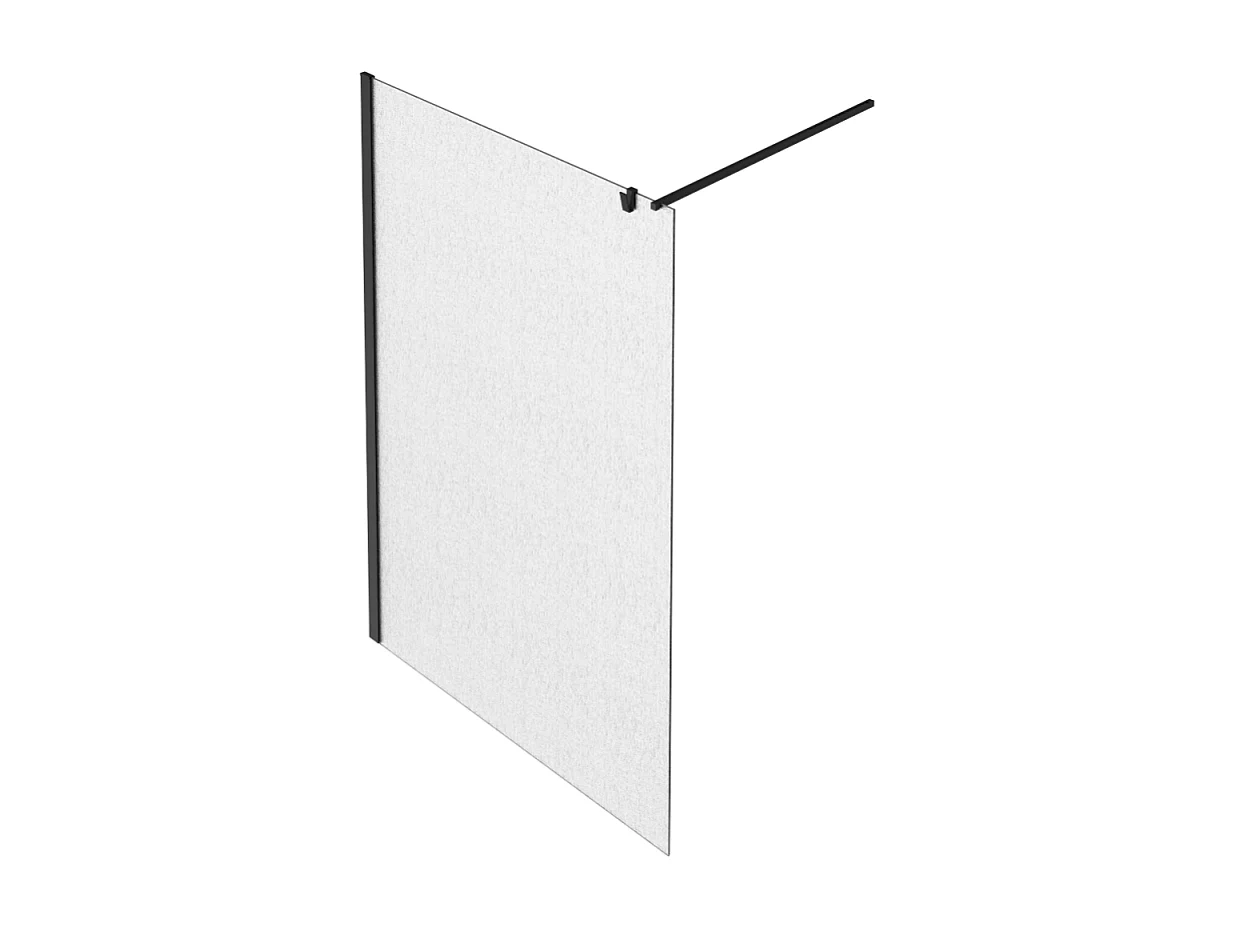 Paroi de douche JACOB DELAFON Contra textile 120cm + kit profilé Noir mat
