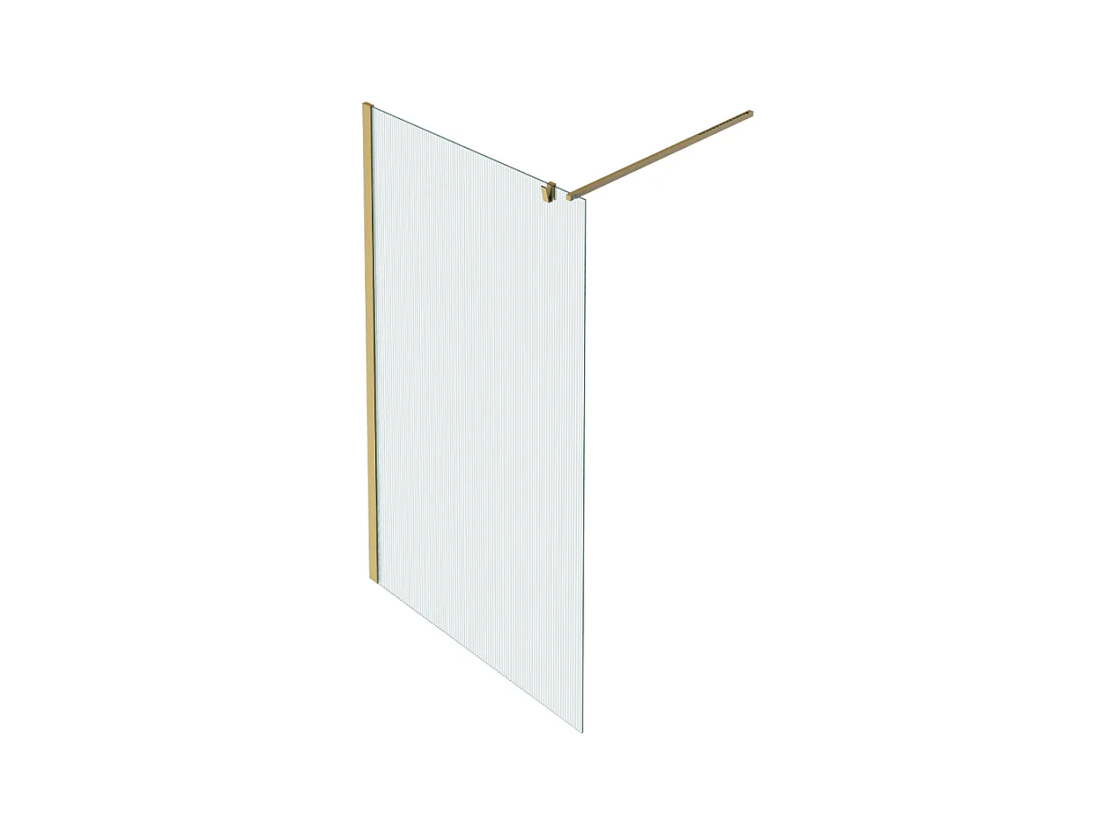 Paroi de douche JACOB DELAFON Contra flute 100cm + kit profilé Laiton brossé