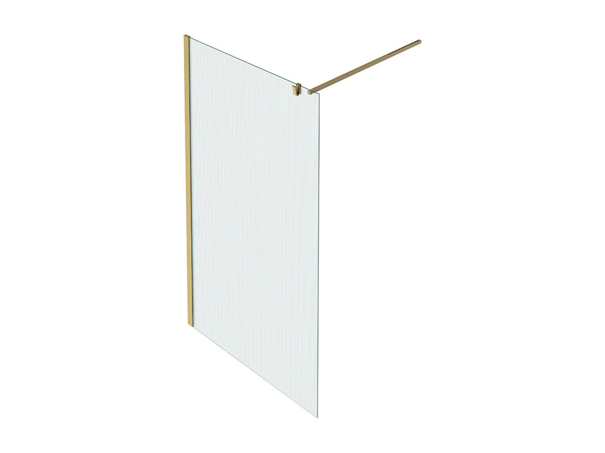 Paroi de douche JACOB DELAFON Contra flute 100cm + kit profilé Laiton brossé
