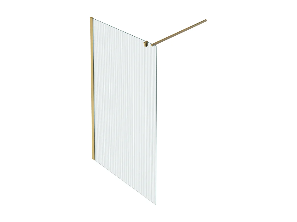 Paroi de douche JACOB DELAFON Contra flute 100cm + kit profilé Laiton brossé