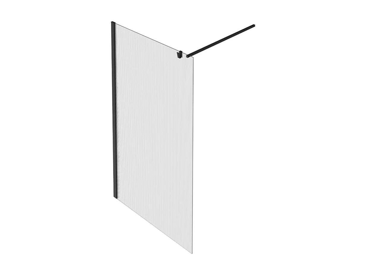 Paroi de douche JACOB DELAFON Contra flute 100cm + kit profilé Noir mat