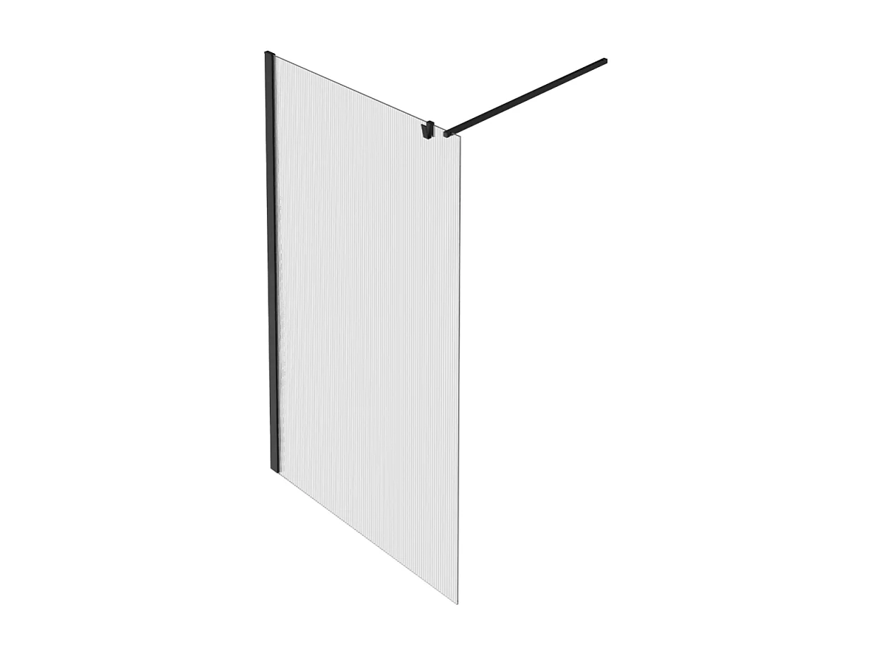 Paroi de douche JACOB DELAFON Contra flute 100cm + kit profilé Noir mat